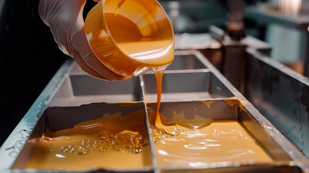 chocolate syrup and making processの素材