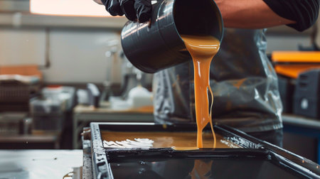 chocolate syrup and making processの素材