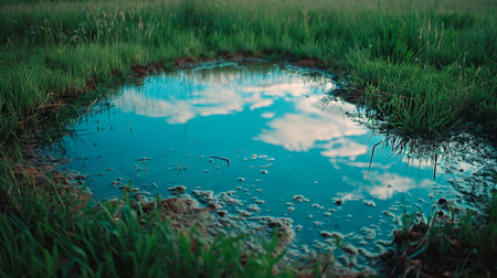 swamp in a summer dayの素材