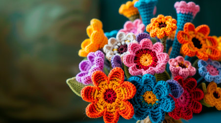 beautiful colorful artificial flowersの素材