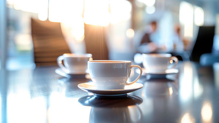 group of young people sitting at a table, talking to a coffeeの素材