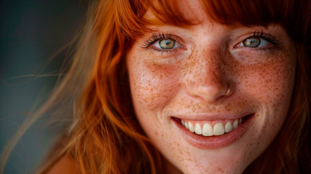 portrait of a young redの素材