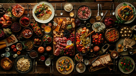 different kinds of delicious foodの素材