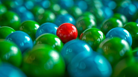 illustration of many colored spheresの素材