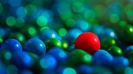 illustration of many colored spheresの素材