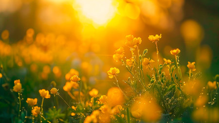 beautiful yellow flower in the gardenの素材