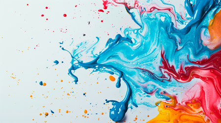 water background with abstract liquid paint in purple.の素材