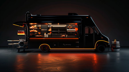 a hot dog in the night. fast food concept.の素材