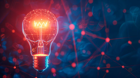 multiple exposure of a light bulb hologram patternの素材