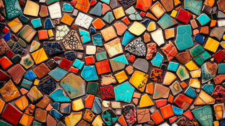 colorful mosaic of different colorsの素材
