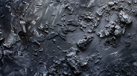 texture of black paint with scratches on the wall.の素材