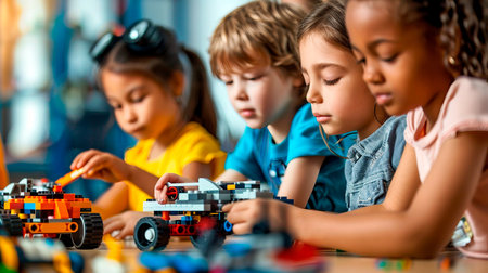 Little children play in the kindergarten.の素材