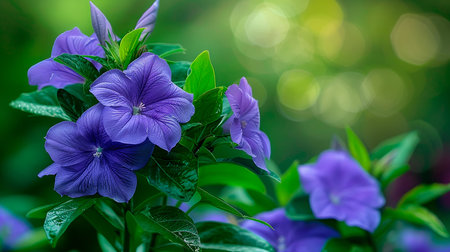 purple flowers in the garden, floral backgroundの素材