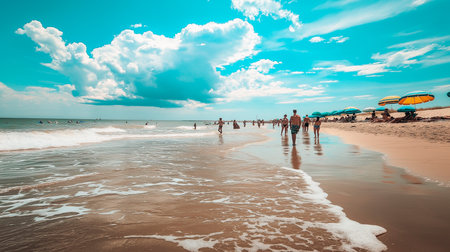 beautiful beach and seaの素材