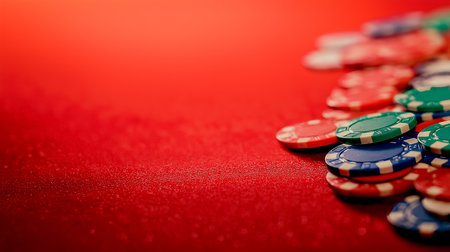 poker chips, dice and poker cards. casino conceptの素材