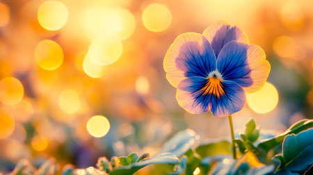 spring background with blooming purple flowers.の素材