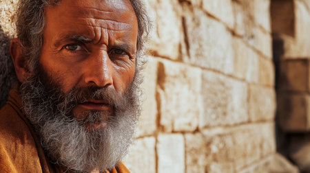 old man in traditional costumeの素材