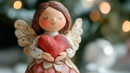 angel with red heartの素材