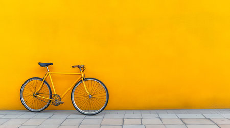 orange bicycle on the streetの素材