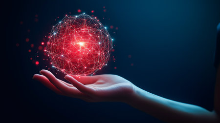 global connection of data, technology and networking concept, computer digital backgroundの素材