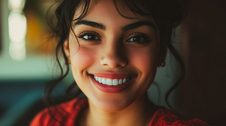 portrait of beautiful asian young woman in black dress, happy smileの素材