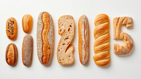 bakery. bread, bread on white backgroundの素材