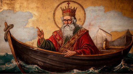 saint george on the church of the savior on the blood of the river in the city of venice, italyの素材