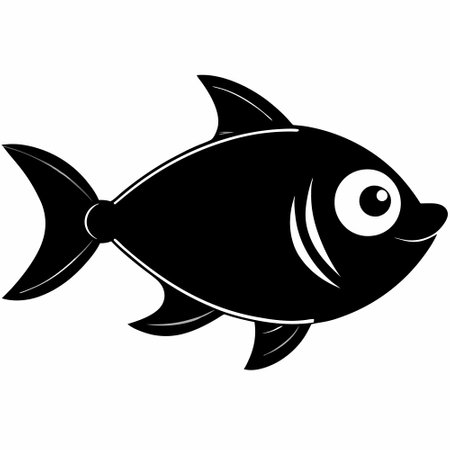 Illustration of a fish on a white background. Vector image.のイラスト素材