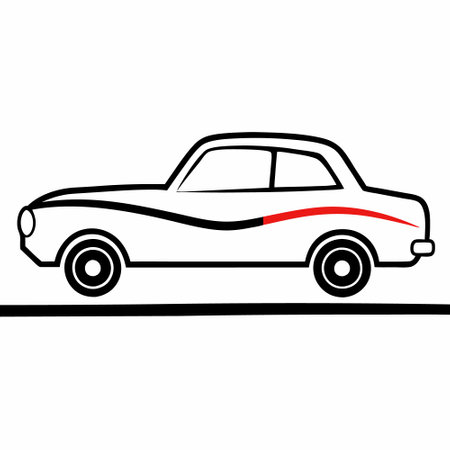 car silhouette on a white background, vector illustration, eps10のイラスト素材