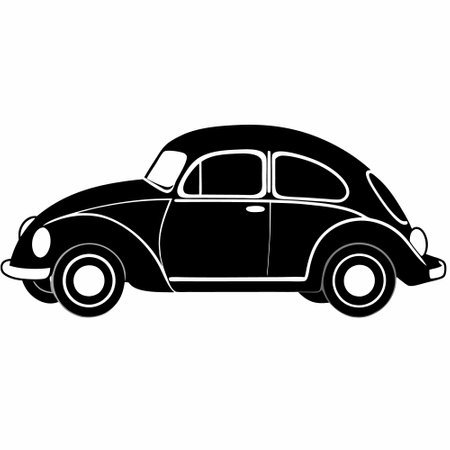 silhouette of a car on a white background, vector illustrationのイラスト素材