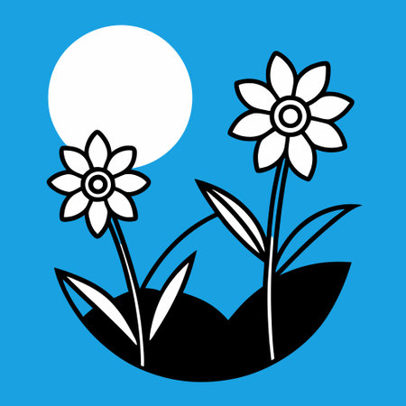 flowers icon design, vector illustration eps10 graphic flat styleのイラスト素材
