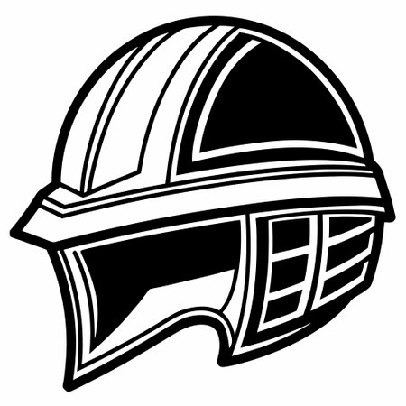 Helmet - Vector Illustration ready for vinyl cutting or t-shirt printing.のイラスト素材