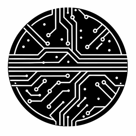 Circuit board icon. Simple illustration of circuit board vector icon for webのイラスト素材