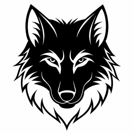 Wolf head. Vector illustration for tattoo or t-shirt design.のイラスト素材