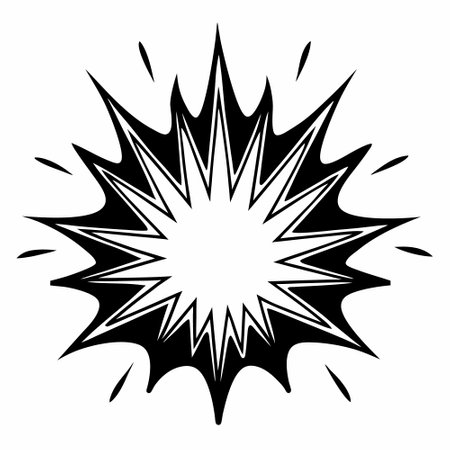 Comic explosion icon. Simple illustration of comic explosion vector icon for webのイラスト素材
