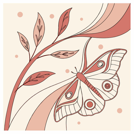 butterfly and leafs design, vector illustration eps10 graphicのイラスト素材