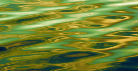 Abstract wave of dark green color. Swirl pattern texture.の写真素材