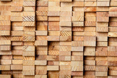 horizontal dimensional texture of wooden slats extended at different distances, the background of wooden stepsの写真素材