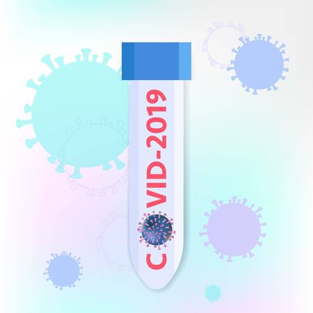 Covid-19 Coronavirus concept inscription typography design.のイラスト素材