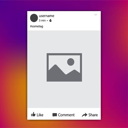 Different social network photo frame. Tepmlate of photo frame for different apps and mobile gadgets....