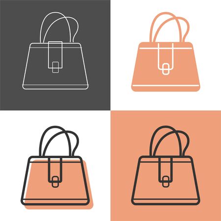 Woman accessories icons set of gloves shoes hats jewelry. Fashion Icons. Set of fashion accessories. Women items and things. Banner, poster, gift card design concept template. Vector illustrationのイラスト素材