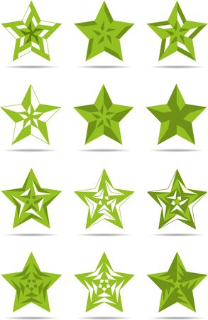 green signs starsのイラスト素材