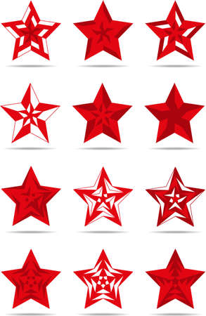 red starsのイラスト素材