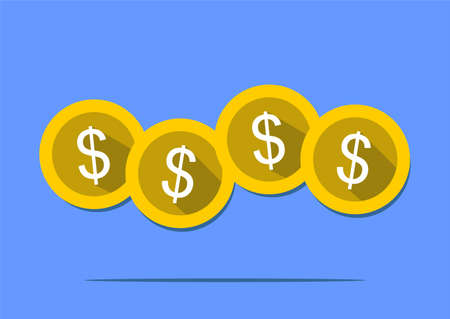 vector image of several coinsのイラスト素材