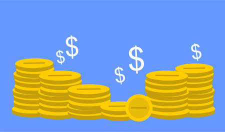 vector image of a pile of coinsのイラスト素材