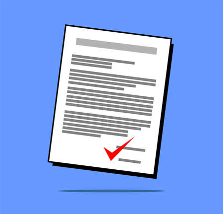 vector image of a paper documentのイラスト素材