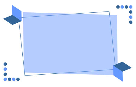 square, arrow and small circle template background designのイラスト素材