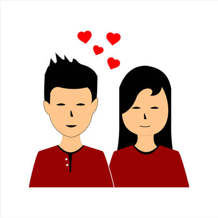 the lovers fell in loveのイラスト素材
