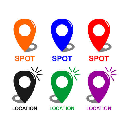 vector image of placing a place of various colors