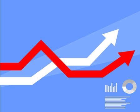 White and red graphic vector imageのイラスト素材